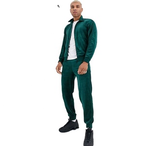 Nuevo y elegante conjunto deportivo de terciopelo liso de algodón para hombre, chándal de terciopelo Beast 2026 para chicos - Product Image 1