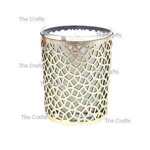 Portavelas de diseño único en portavelas de aluminio de color plateado para uso de decoración de hoteles y bodas - Product Image 6