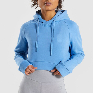 New Trending Women's Crop Top Hoodies Stylish Drop-Shoulder Hoodies for Woman High Quality Crop Top Hoodies - Product Image 1