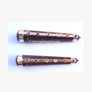 ไม้นวดแบบ16เหลี่ยมสำหรับตาเสือหินจักระแกะสลักตามหลักฮวงจุ้ย - Product Image 1