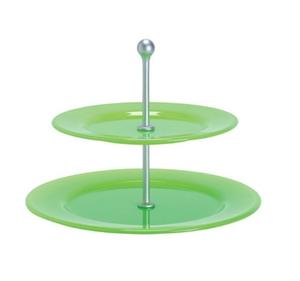 Hermoso Soporte Redondo de Metal de 2 Niveles Ecológico para Pasteles, Ideal para Fiestas de Cumpleaños y Festivales, Decoración de Pasteles - Product Image 1