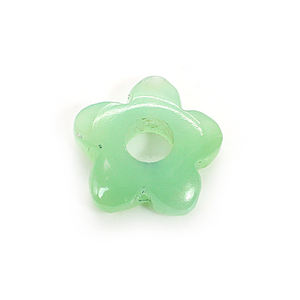 ดอกไม้ธรรมชาติ Chrysoprase 17มม. พร้อมอัญมณีเจาะ1มม. สำหรับทำเครื่องประดับ Ishu Gems IG21076 - Product Image 1