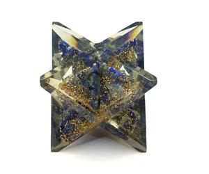 Lapislázuli Orgone Merkaba Star hecho a mano con artesanías de piedra semipreciosa DE LA India para la curación de la energía Protección espiritual - Product Image 1