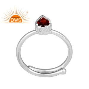 Bague en argent Sterling 925 et pierres précieuses grenat naturelles, anneau pour femmes, vente en gros, bijoux fins, nouvelle collection - Product Image 1