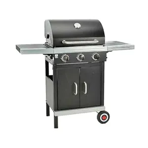 High Quality Stainless Steel Burner Gas Grill with Cabinets Wheels Household Commercial Outdoor Family