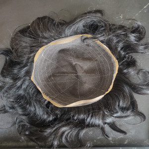 Men's 8 Inches for Swiss Lace Remy Indian Hair Prosthesis Weave <b>Toupee</b> Full Hair for Men - Product Image 6
