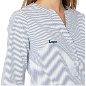 Hot Selling ,Wholesale High Quality Fabric Women's Classic-Fit Length Sleeve Poplin Shirt from Bangladesh - Product Image 3