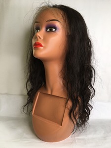 Perruques en cheveux humains lisses et raides, prix de gros, mèches de cheveux humains avec dentelle frontale, noir naturel - Product Image 5