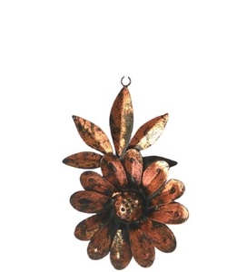 METAL LEAF and SUNFLOWER CHRISTMAS DECORATION HANGING ORNAMENT HIGH QUALITY METAL CHRISTMAS <b>TREE</b> DECORATION - Product Image 1