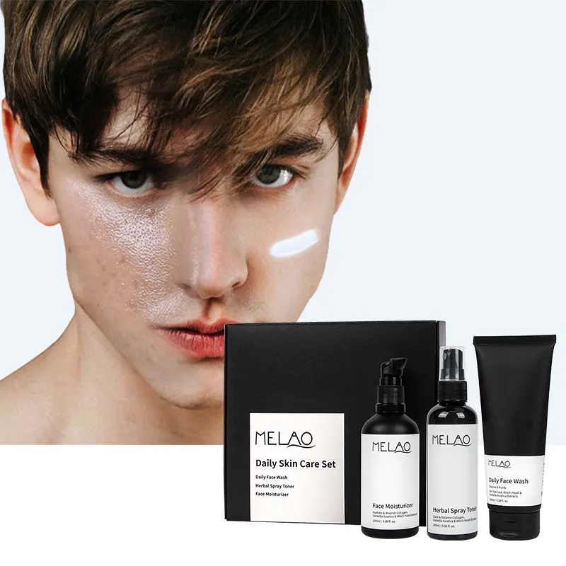 In Stock Wholesale Cool Rejuvenating Men's Skin Care Three Piece Private Label Men's Facial Skincare Products