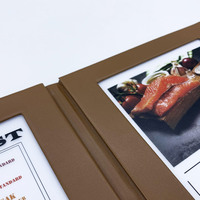 Couvertures de menu à double page avec logo personnalisé de haute qualité pour la restauration avec éclairage LED