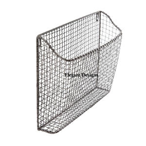 Cesta de Pared Rectangular de Metal de Alta Calidad para Almacenamiento de Alimentos en la Cocina, Diseño Vintage Ecológico por ELEGANT DESIGNS - Product Image 3