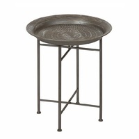 Mesa de centro de metal de diseño moderno hecho a mano con tapa de espejo color personalizado mesa auxiliar de lujo uso en el hogar mesa auxiliar de lujo al por mayor