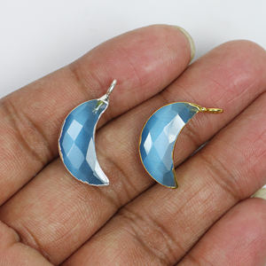 Monalisa-Colgante con forma de media luna, 20X8 piedras preciosas, color azul - Product Image 5