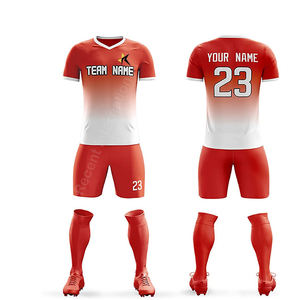 Maillot de football de haute qualité à col en V, imprimé par transfert thermique, design personnalisé, 100% polyester, imperméable, respirant, fabriqué au Pakistan - Product Image 5