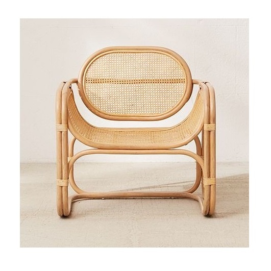 Wholesale furniture best selling interior decoration chair natural woven rattan cane wooden living room chairs