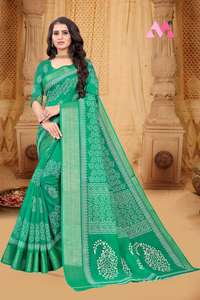 Indien Katan Saree dernier concepteur fête porter mariage dames femmes porter Georgette soie broderie travail Sari avec Blouse Alphanumero - Product Image 4