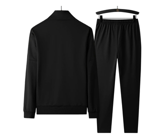 Ensemble de survêtements en coton solide 100% pour hommes, chauds et décontractés, automne-hiver - Product Image 2