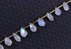 Cuentas de forma de lágrima trenzadas para fabricación de joyas, piedra lunar de arcoíris Natural, 19 piezas, venta al por mayor - Product Image 4