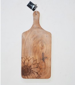 เขียงไม้อะคาเซียขนาดเล็กสไตล์เป็นมิตรต่อสิ่งแวดล้อมดีไซน์ทันสมัยชุดเขียงเลเซอร์สำหรับใช้ในบ้านประหยัดพื้นที่พิซซ่า - Product Image 4