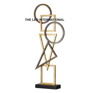 Acero y aluminio Metal Forma única Escultura con acabado negro Estilo elegante Aspecto moderno Escultura decorativa con acento para el hogar - Product Image 6