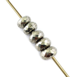 Limón cuarzo Rondelle facetado 14x8mm piedras preciosas europeo encanto perlas sueltas - Product Image 2