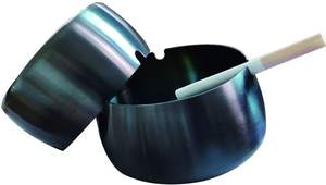 king International Manufacturer Round Ashtray 430 Stainless Steel <b>Cigarette</b> Ash Tray Windproof Ashtray with Lid Desktop - Product Image 3