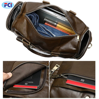 Sac de voyage en cuir de vache véritable pour hommes - Grande capacité, bagage souple, tailles et couleurs personnalisables, service OEM/ODM pour les voyages d'affaires