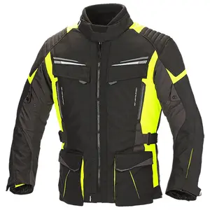 Jaqueta têxtil impermeável de cordura para motocicleta, profissional masculina ventilação de ar