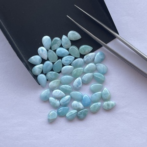 2mm 3mm Naturel Bleu Larimar Pierre Poire Flatback Lâche Cabochon Pierre Précieuse pour la Fabrication de Bijoux en Ligne De Fabrication Alibaba DIY - Product Image 2