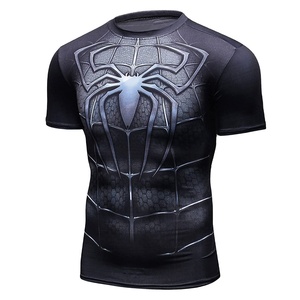 Camiseta de Compresión MMA Personalizada de Manga Corta para Hombre, Transpirable y Cómoda, Servicio OEM con Logotipo Personalizado, Color y Material Personalizados de Alta Calidad - Product Image 1