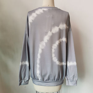 Ensemble sweat-shirt et pantalon de survêtement pour femme, saison hivernale, OEM, 100% coton, grande taille, nouveau design, uni, gaufré, tie-dye, teint uni - Product Image 4