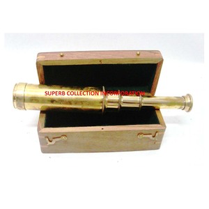 Telescopio de lujo antiquí de latón con caja de madera, regalo promocional, gran oferta, hecho a mano - Product Image 1