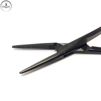 Qualité professionnelle 12.5CM Noir En Acier Inoxydable Instrument De Beauté Outils De Soins Personnels Corps Droit Pince Moustique Piercing