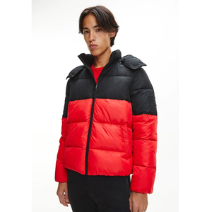 Casual High Quality Outdoor <b>Quilted</b> Men's Winter Bomber <b>Jacket</b> with Hood Custom Colors & <b>Patterns</b> Waterproof & Breathable - Product Image 2