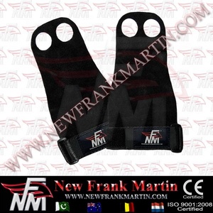 NFM Cử Tạ Crossfit WOD Phòng Tập Thể Dục Hai Lỗ Ngón Tay Tay Grip Tập Thể Dục Palm Hỗ Trợ Bảo Vệ Da Bò Da OEMODMLogo - Product Image 2