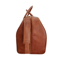Unisex Genuine Leather Duffle <b>Bag</b> Bohemian Style Customizable Logo Zippered Closure Stylish Candy Pattern Travel <b>Accessory</b> - Product Image 2