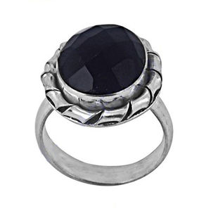 <b>Black</b> Onyx Oval Cut Cute Sterling Silver Statement <b>Ring</b> <b>for</b> <b>Women</b> Handmade Indian Jewelry Party Occasion - Product Image 2
