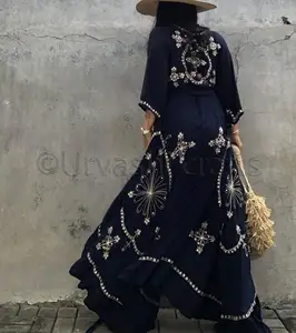 Kimono de algodón bordado para mujer, Kimono Floral Sexy para playa y boda, venta al por mayor de fábrica