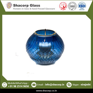 Cuenco de cristal de vela de diseño antiguo con diseño de diamante para Decoración de casa y restaurante - Product Image 4