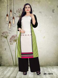 Fantaisie indienne été Kurti femmes Designer indien Long Kurti élégant joli fabricant Lass Surat Apparel - Product Image 5