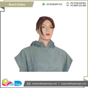 Precio de fábrica 100% batas de playa bordadas de algodón para adultos de secado rápido reciclado mejor diseño Logo suministro al por mayor compra a granel - Product Image 5