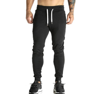 Pantalon de jogging ajusté pour homme avec cordon de serrage, gris uni, en polyester anti-humidité, pour adultes, toutes saisons - Product Image 2