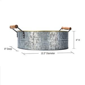 Bac à boisson de fête en métal galvanisé avec jante en cuivre Vente en gros directe du fabricant en usine - Product Image 3