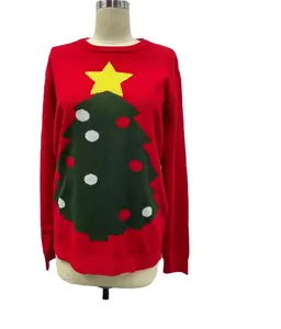 Crewneck High Quality Jacquard Knitwear Pullover Christmas Jumper Ugly Sweater Custom