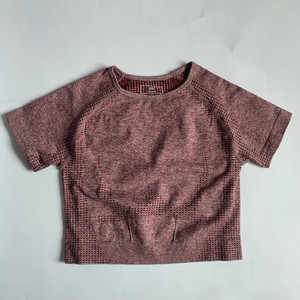 Quick Dry Women Cropped Fitness Yoga Wear Sports Running Workout Clothes Short Sleeve Yoga T Shirt For Women - Product Image 1