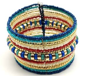 Pulseras tejidas de colores para compras en línea, joyería de último diseño, popular, cuentas de oro, brazalete, suministro de joyería, India - Product Image 2