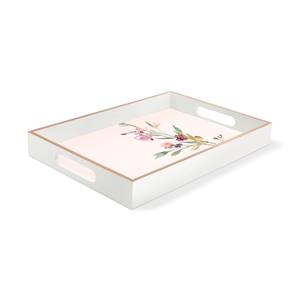 Plateau rond en laque MDF pour service de nourriture et organisateur d'ustensiles de cuisine à domicile - Product Image 4