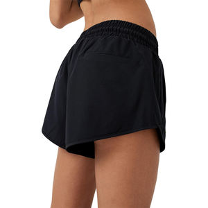 Short de course pour femmes personnalisé OEM respirant Gym Casual Sweat Shorts coupe droite disponible en noir-Vente en gros - Product Image 5