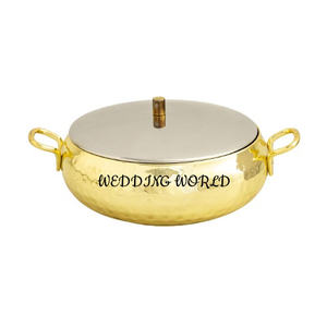 Cazuela de diseñador hecha a mano de calidad superior Hotpot de acero inoxidable con diseño minimalista Calentador de alimentos de metal más vendido - Product Image 6